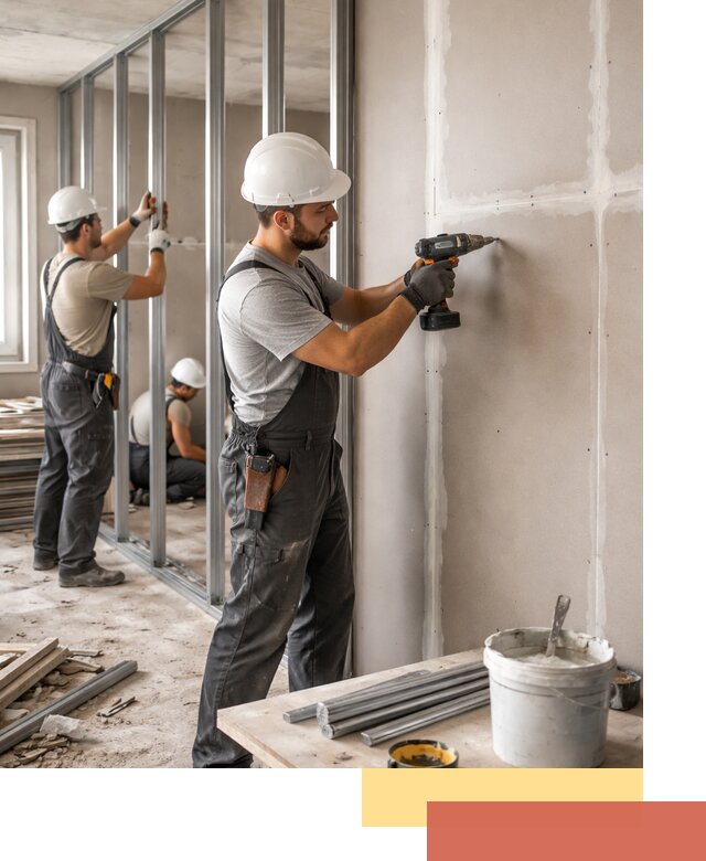 Перегородки из огнестойкого гипсокартона в Владимире под ключ