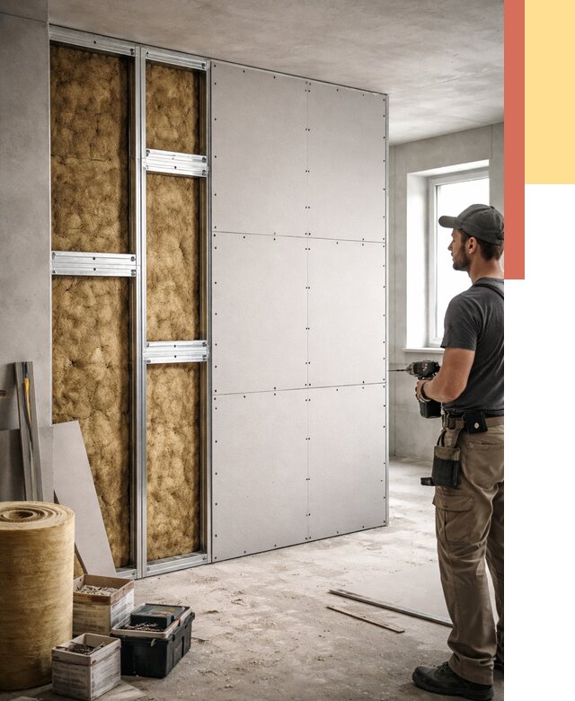 Усиленная перегородка под навеску в Владимире от 13280 руб. — монтаж под ключ | ОТДЕЛОЧНИК-Вдм