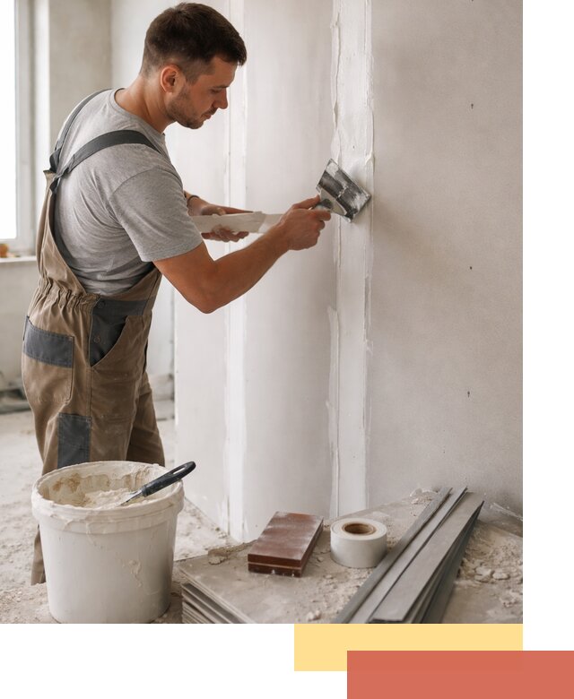 Шпаклевка перегородок из гипсокартона в Владимире качественно и быстро