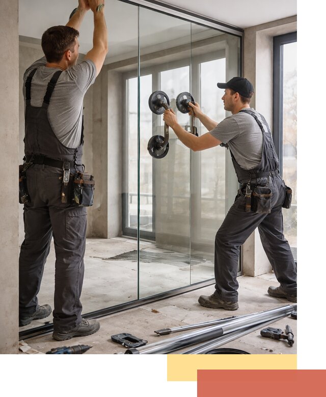 Цельностеклянные перегородки под ключ в Владимире