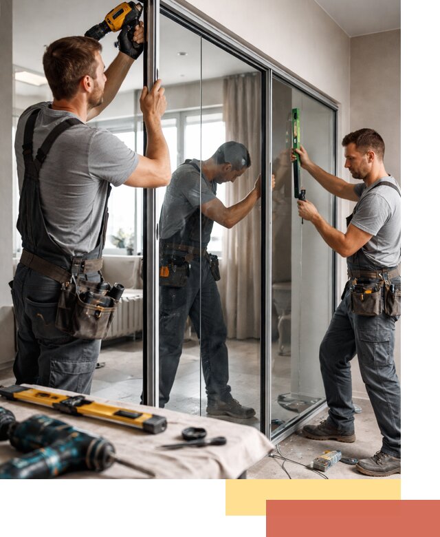 Каркасные стеклянные перегородки под ключ в Владимире