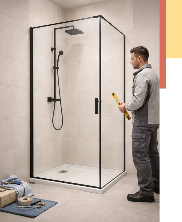 Стеклянные перегородки для душа в Владимире от 12969 руб. | Монтаж под ключ — ОТДЕЛОЧНИК-Вдм