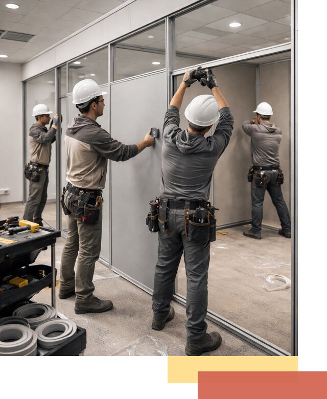 Мобильные офисные перегородки под ключ в Владимире