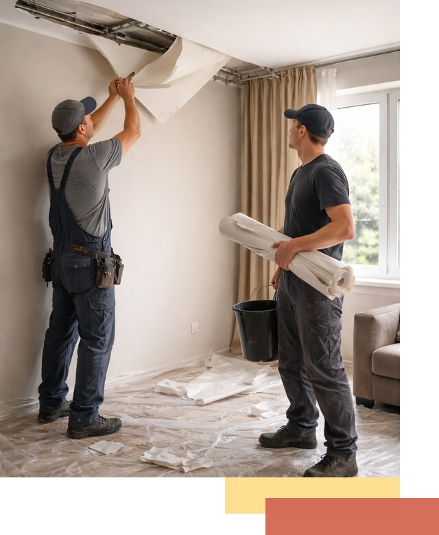 Демонтаж натяжного потолка в Владимире быстро и аккуратно