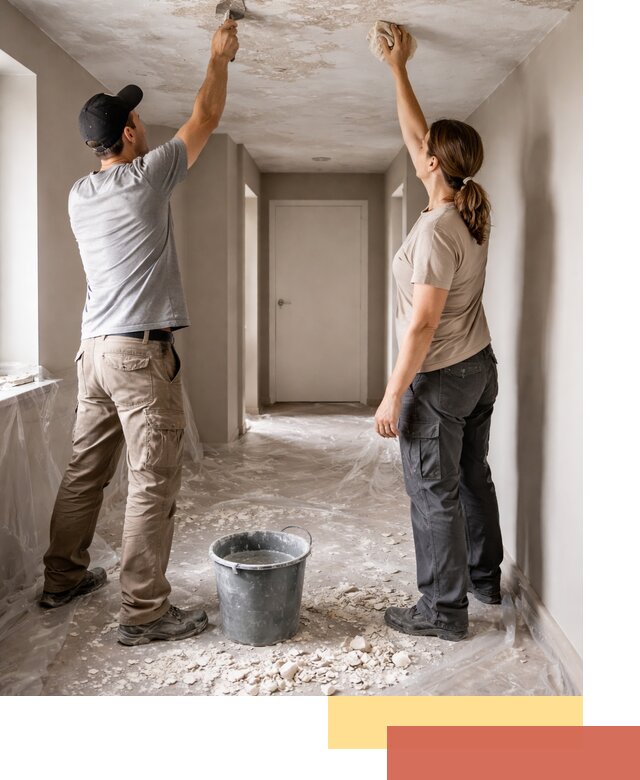 Удаление побелки с потолка в Владимире — быстро и аккуратно