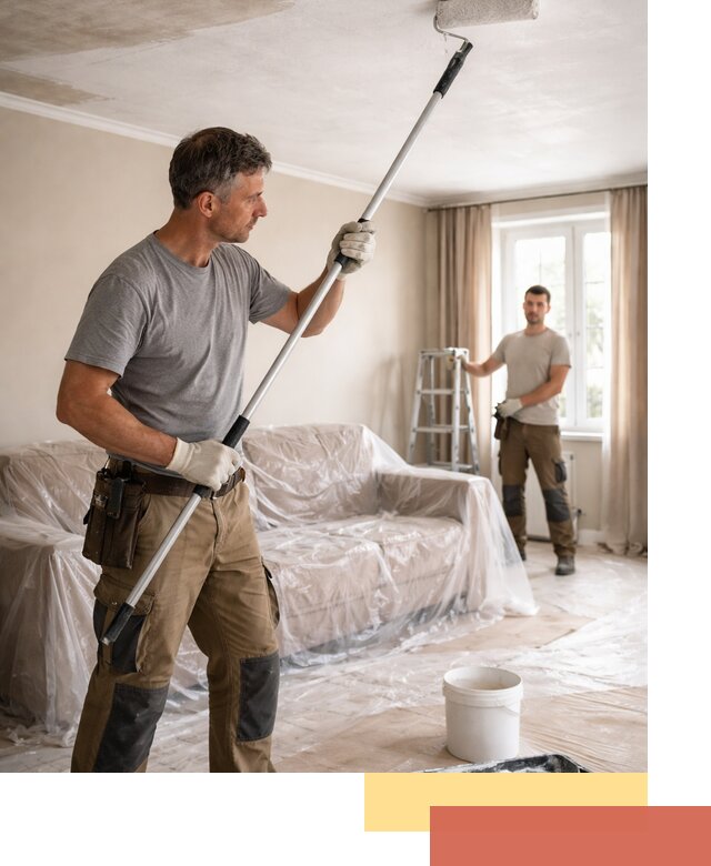 Грунтовка потолка в Владимире — подготовка под покраску и отделку