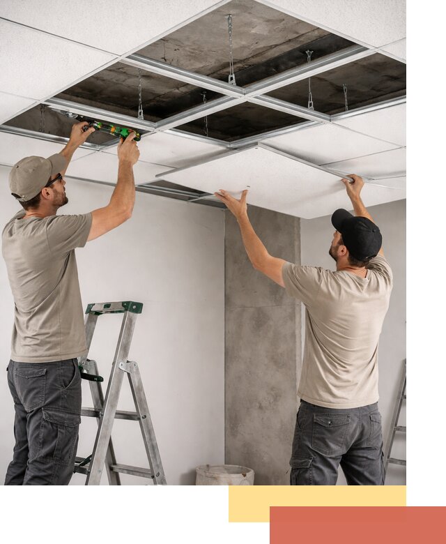 Монтаж потолка Армстронг под ключ в Владимире