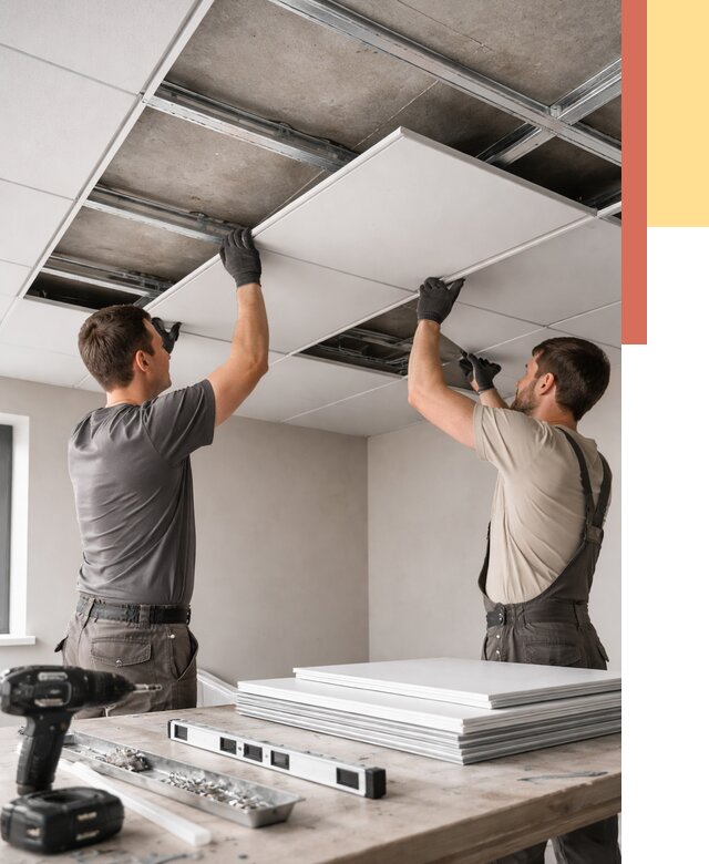 Монтаж кассетного потолка в Владимире от 4669 руб/м2 — установка и сборка | ОТДЕЛОЧНИК-Вдм