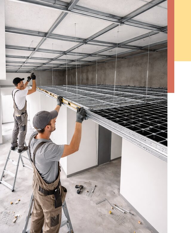 Монтаж потолка грильято в Владимире от 467 руб./м² — быстрая сборка под ключ | ОТДЕЛОЧНИК-Вдм