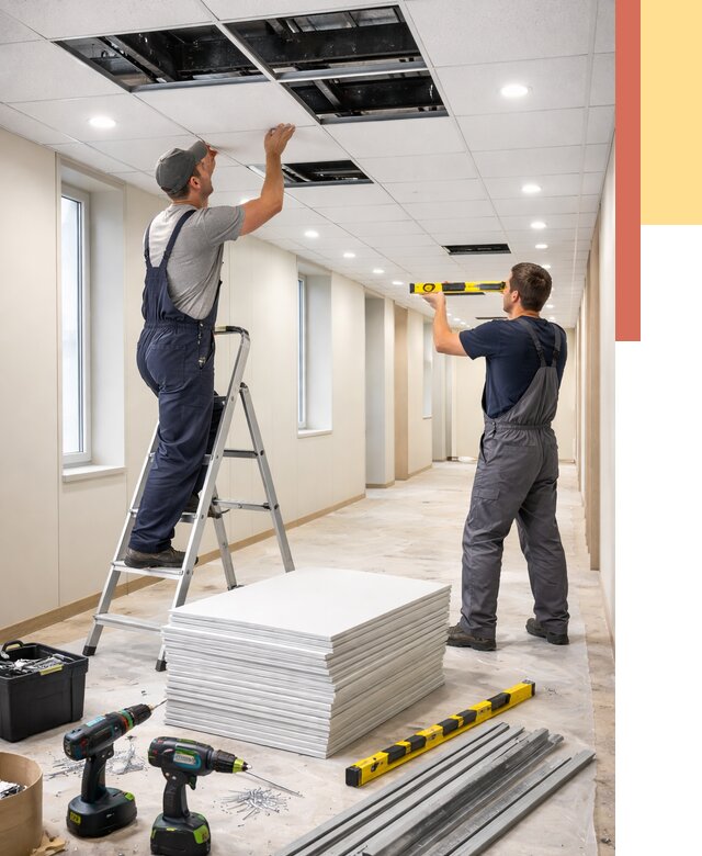 Ремонт потолка Армстронг в Владимире от 4669 руб. — быстро и недорого | ОТДЕЛОЧНИК-Вдм