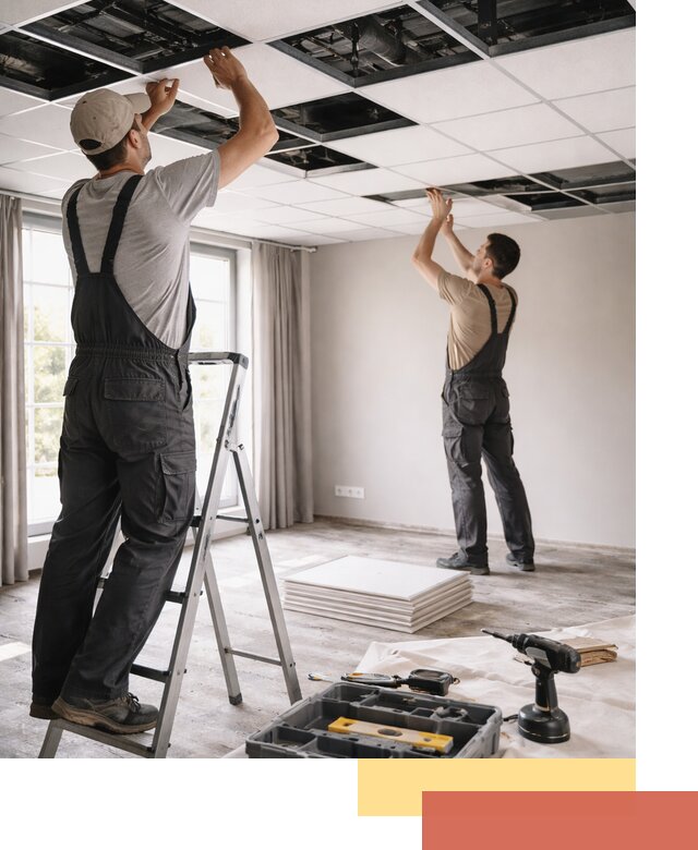 Замена плит подвесного потолка в Владимире быстро и качественно