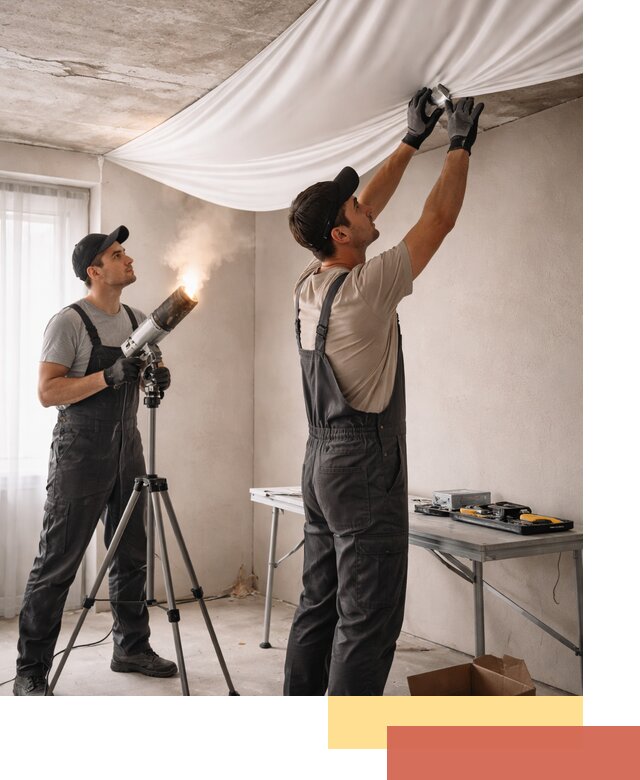 Установка натяжного потолка под ключ в Владимире