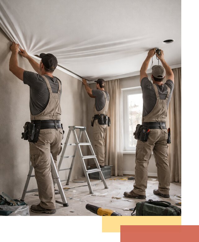 Монтаж матового натяжного потолка в Владимире качественно и быстро