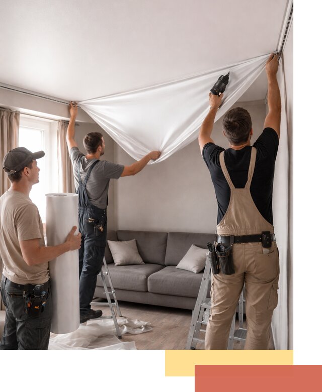 Монтаж сатинового натяжного потолка в Владимире качественно и быстро