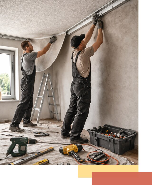 Монтаж фактурного натяжного потолка в Владимире качественно и быстро