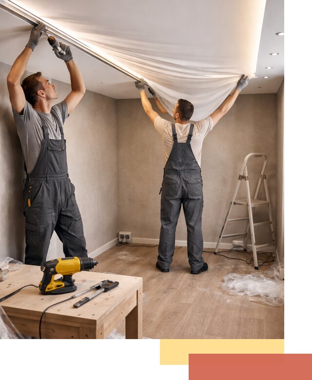 Монтаж натяжного потолка с подсветкой в Владимире цена и сроки