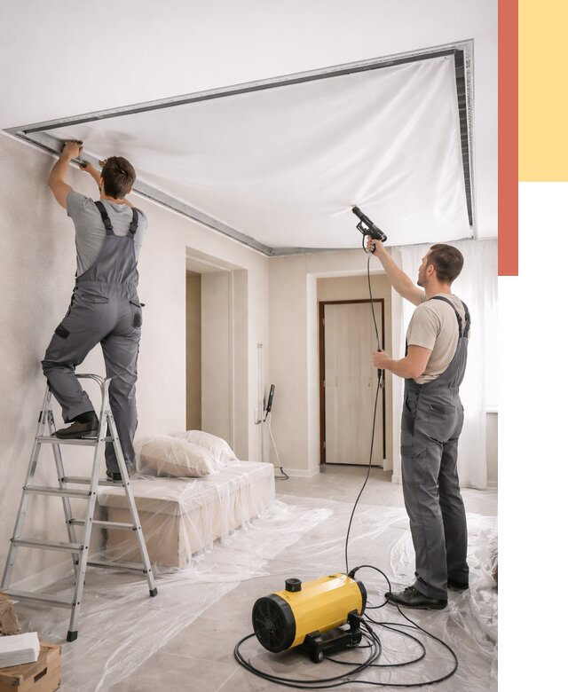 Монтаж натяжного потолка в прихожей в Владимире от 2749 руб. под ключ | ОТДЕЛОЧНИК-Вдм