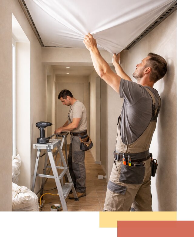 Монтаж натяжного потолка в прихожей в Владимире