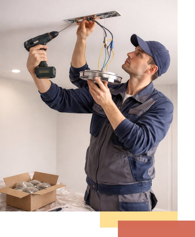 Установка люстры в натяжной потолок в Владимире