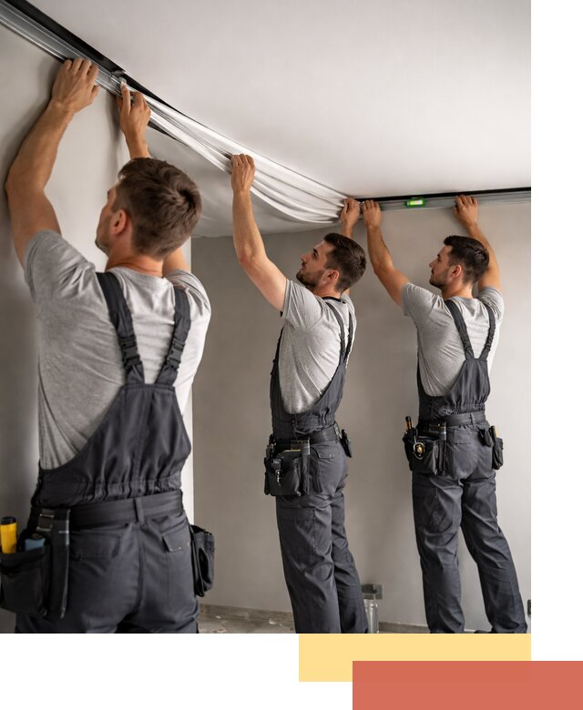 Теневые натяжные потолки в Владимире: монтаж и отделка быстро и качественно