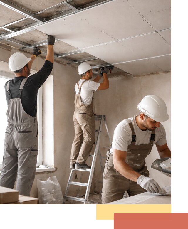 Одноуровневый потолок из гипсокартона в Владимире — монтаж и отделка