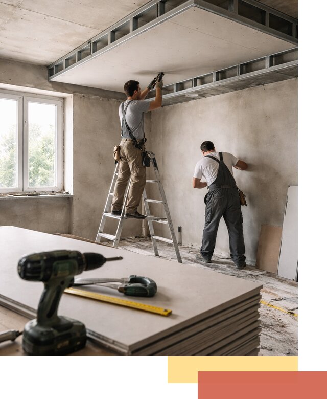 Двухуровневый потолок из гипсокартона в Владимире