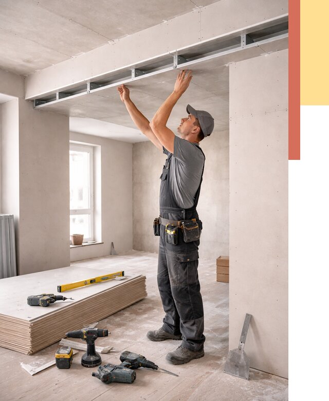 Потолок из гипсокартона с нишей в Владимире от 1297 руб. под ключ | ОТДЕЛОЧНИК-Вдм