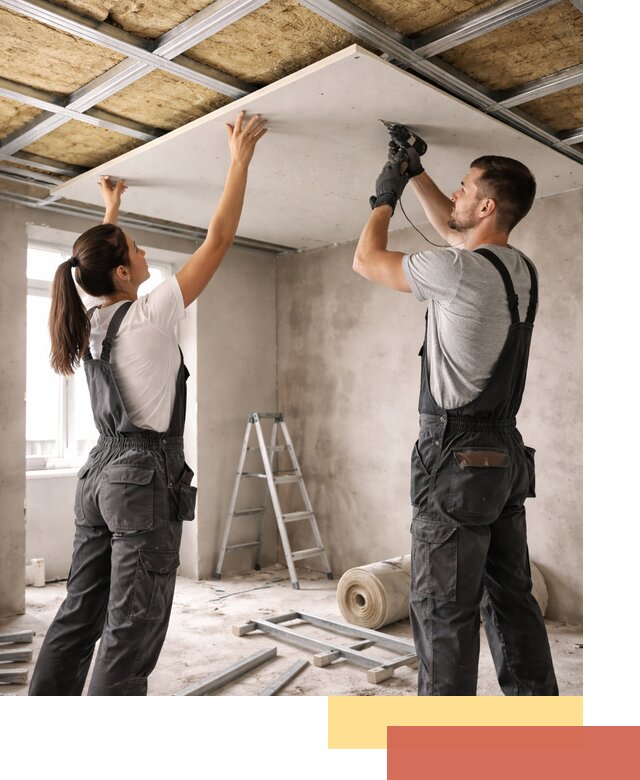 Звукоизоляция потолка из ГКЛ в Владимире профессионально и надежно