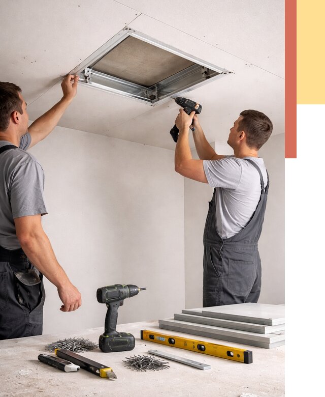 Установка люка в потолок ГКЛ в Владимире от 2594 руб. под ключ | ОТДЕЛОЧНИК-Вдм