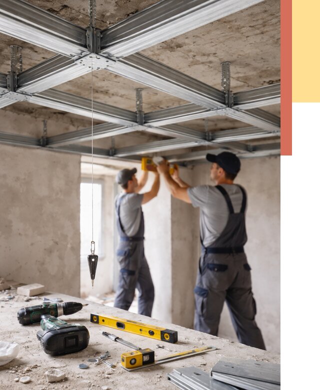 Монтаж каркаса потолка из профиля в Владимире от 4669 руб. — услуги ОТДЕЛОЧНИК-Вдм
