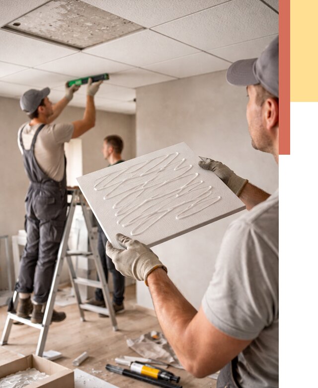 Монтаж потолочной плитки в Владимире от 4669 руб. — быстро и недорого | ОТДЕЛОЧНИК-Вдм