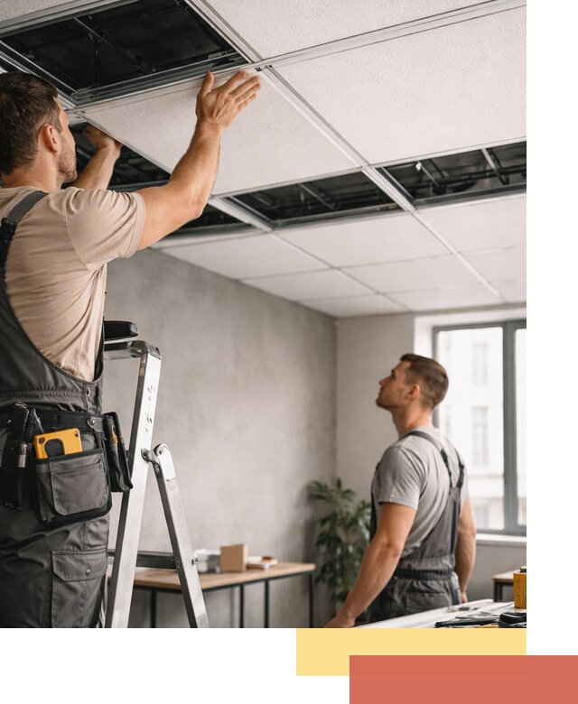 Монтаж потолочной плитки в Владимире качественно и в срок