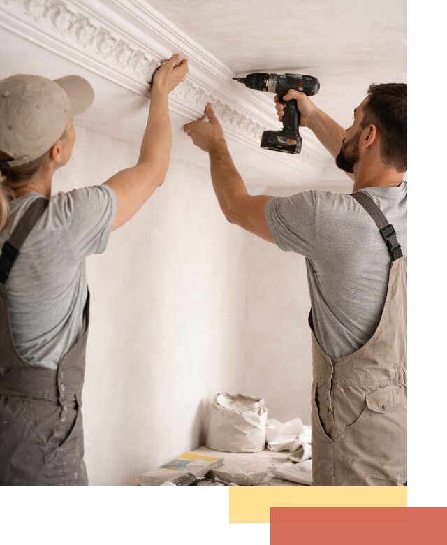 Профессиональный монтаж лепнины на потолок в Владимире