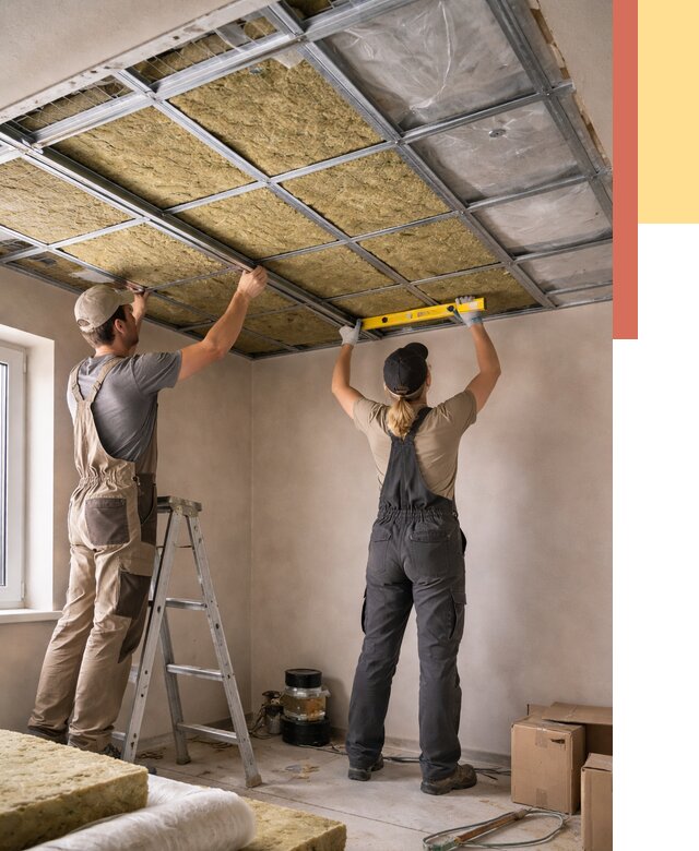 Шумоизоляция потолка в Владимире от 1297 руб. под ключ — услуги ОТДЕЛОЧНИК-Вдм